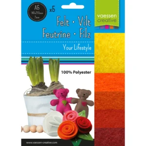 Vaessen Creative • Filtpakke 2mm A5 5 stk