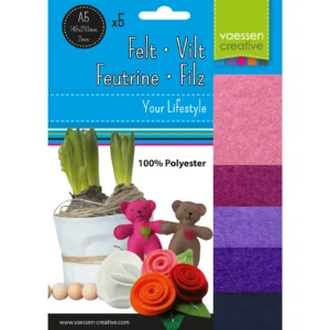 Vaessen Creative • Filtpakke 2mm A5 5 stk