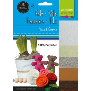 Vaessen Creative • Filtpakke 2mm A5 5 stk