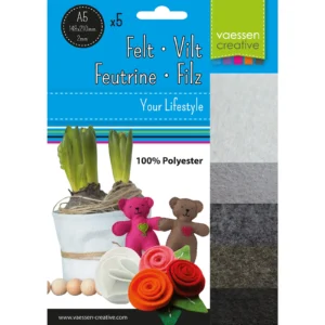 Vaessen Creative • Filtpakke 2mm A5 5 stk