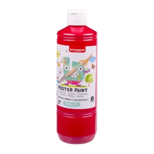Bruynzeel • Gouache Poster Paint skolemaling 500ml Rød