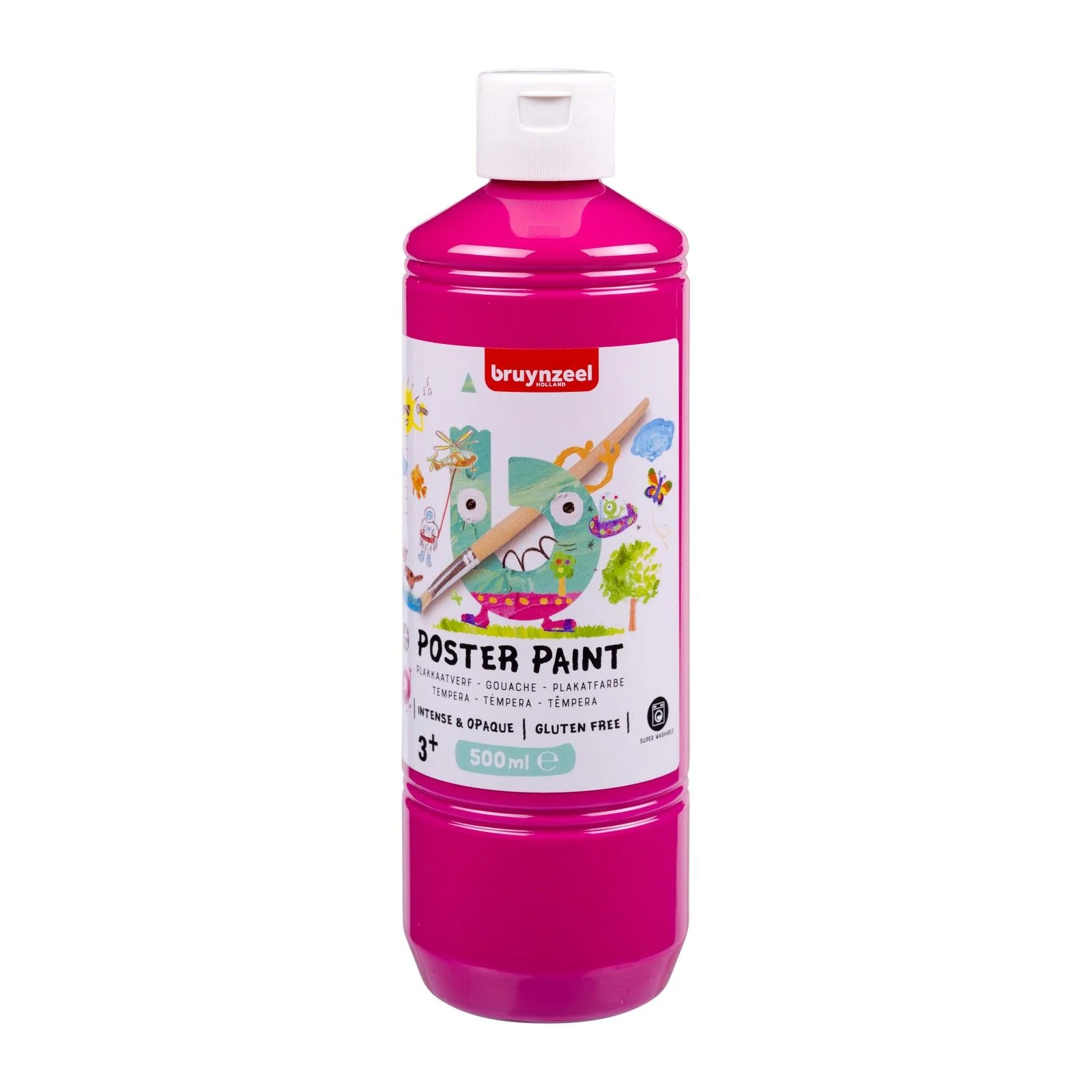 Bruynzeel • Gouache Poster Paint skolemaling 500ml Rosa